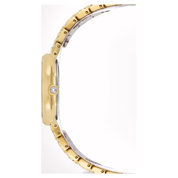 Dextera octagon watch Swiss Made, Metal bracelet, Gold tone, Gold-tone finish